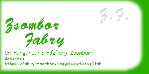 zsombor fabry business card